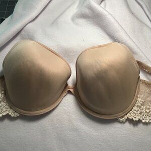 Wacoal Tan Padded bra with lace trim